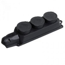 Колодка 3 гнезда NE-AD 16А 220В IP44 с з/к (каучук)