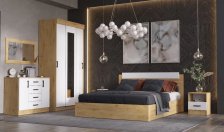 Спальня ЭКО Дуб Вотан/Белый гладкий