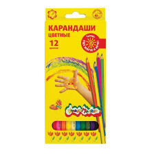 Карандаши цветные 12 цв Каляка-Маляка шестигранные