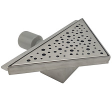 Трап САНАКС 200х200х67мм горизонтальный сухой, угловой, нержавеющая сталь 000431