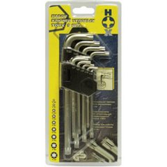 Набор ключей угловых TORX 9шт 10-50мм Noх 556911