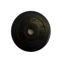 Диск MB ATLET обрезиненный черный D-26, 2,5 кг (РЛ)