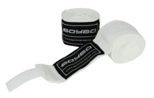 Бинт боксерский BoyBo 2,5м, хлопок, белый