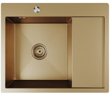 Мойка врезная 60х50 (3,0/0,8) h=200 П бронза Mixline