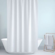 Штора для ванной комнаты 180х200см JACKLINE BS-0010 White, полиэстер, белая