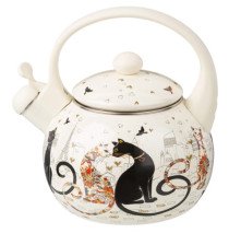 Чайник эмалированный 2,2 л Парижские коты 934-394