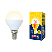 Лампа светодиодная Е14 9W/3000 G45 шарик Norma