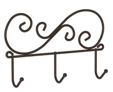 Вешалка настенная "Кружева3" медный антик ВН275М ЗМИ