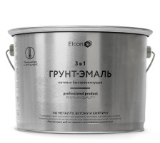 Грунт-эмаль 3 в 1 по ржавчине матовая белая RAL 9003 (2 кг) Elcon