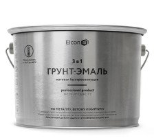 Грунт-эмаль 3 в 1 по ржавчине матовая белая RAL 9003 (2 кг) Elcon