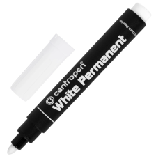 Маркер перманентный нестираемый 2,5 мм Centropen 8586 круглый белый