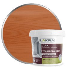 Лак акриловый глянцевый для наружных и внутренних работ орех (0,9кг) Лакра