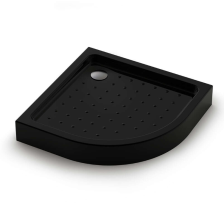 Поддон душевой Veconi TZ-51 TZ51В-80-C5 акриловый, черный, полукруглый