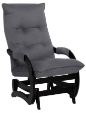 Кресло-маятник Leset Луно Венге/Velutto 32 (темно-серый)