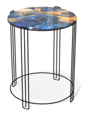 Стол журнальный SHT-CT53 синий сапфир/черный муар