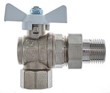 Кран шаровый для воды 1/2" угл с америк белая бабочка VALTEC VT.228