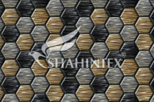 Коврик-дорожка 1,0м SHAHINTEX DIGITAL PRINT Соты 20 металлик