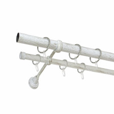 Карниз металлический гладкий 25 мм СМ-3352-2Р белое золото 1,6 м 