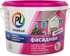 Краска ВД PL-112А фасадная белая (14кг) Profilux