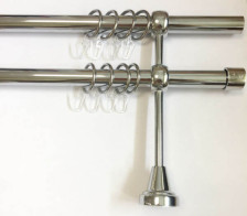 Карниз металлический гладкий d19 мм СМ-3093-2Р 3,0 м