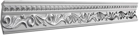 Плинтус потолочный GP-29 Silver 53х96мм 2м (28)