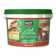 Лак акриловый матовый для наружных и внутренних работ б/ц (0,9кг) ВГТ