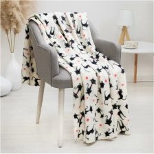 Плед флис Cats Play Белый Тайпит Размер: 130х170