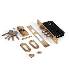 Замок врезной Apecs 1000/60-G золото (276)