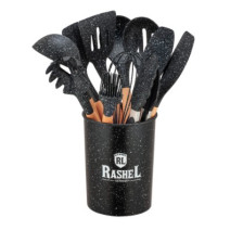 Набор кухонных принадлежностей 12 предметов черный мрамор R-16012