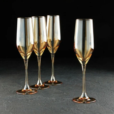 Набор бокалов для шампанского 4 предмета 160 мл Золотой мед 9315336