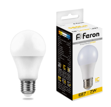 Лампа светодиодная Е27 7W/2700 шар Feron