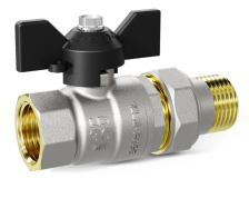 Кран шаровой для воды 3/4" ш/ш бабочка "американка" Ру40 LD Pride