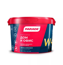 Краска для стен и потолка ДОМ&ОФИС W4 белая матовая (2,5л) Parade