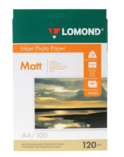 Фотобумага Lomond для струйной печати А4 120г/м 100 л односторонняя матовая 0102003 