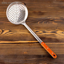 Шумовка для казана узбекская 43см, d16 с деревянной ручкой 5147853