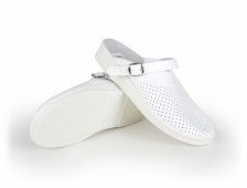 Сабо мужские, натуральная кожа, ПВХ, белый, размер 44