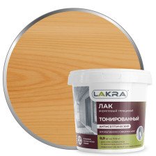 Лак акриловый глянцевый для наружных и внутренних работ дуб (0,9кг) Лакра