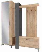 Прихожая Паола Дуб крафт золотой/ Угольный камень 457.01