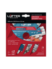 Диск алмазный 125х22,23х2,2х12 Турбо сегмент армир бетон LUFTER URANIUM SEGMENT H12 024-125