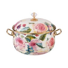 Кастрюля эмалированная 2,1 л с крышкой Agness 950-021