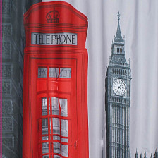 Штора для ванной комнаты 180х200см BRIMIX ЛОНДОН, фотопечать, без колец 02-02