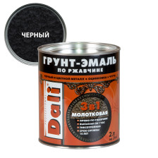Грунт-эмаль по ржавчине молотковая черная (2л) Dali