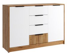 Комод Ивис КМ-002 Дуб крафт золотой/Белый