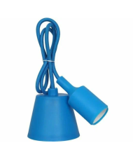 Патрон силиконовый Е-27 со шнуром 1м синий IN HOME