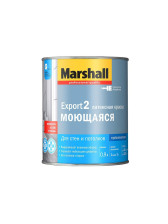 Краска для стен и потолков моющаяся Export 2 глубокоматовая BС (0,9л) Marshall