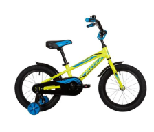 Велосипед NOVATRACK 16" DODGER алюминий, зелёный, тормоз ножной, короткие крылья, полная защита цепи