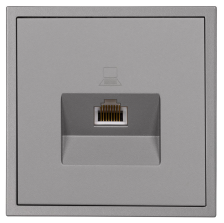 Розетка компьютерная скрытой установки RJ-45 SBE-09g-S1-RJ графит