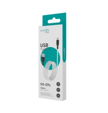 Кабель USB VIXION PRO (VX-07c) Type-C (1м), белый