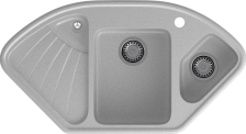 Мойка 1040х570 угловая искуственный камень (310) серый GF-C1040E(F-14К)