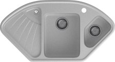Мойка 1040х570 угловая искуственный камень (310) серый GF-C1040E(F-14К)